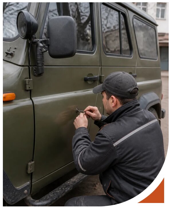 Профессиональное вскрытие автомобиля УАЗ без повреждений в Малгобеке